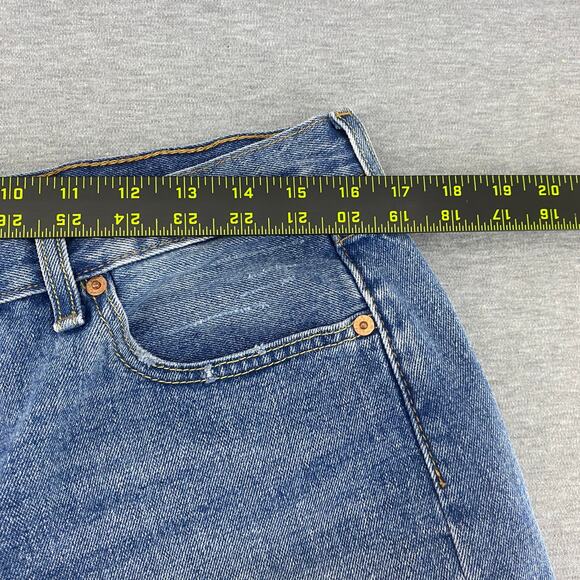 Levis 501 Shorts Mens 36 Blue Straight 9" Bermuda Button-Fly Jorts Distressed - Picture 11 of 11